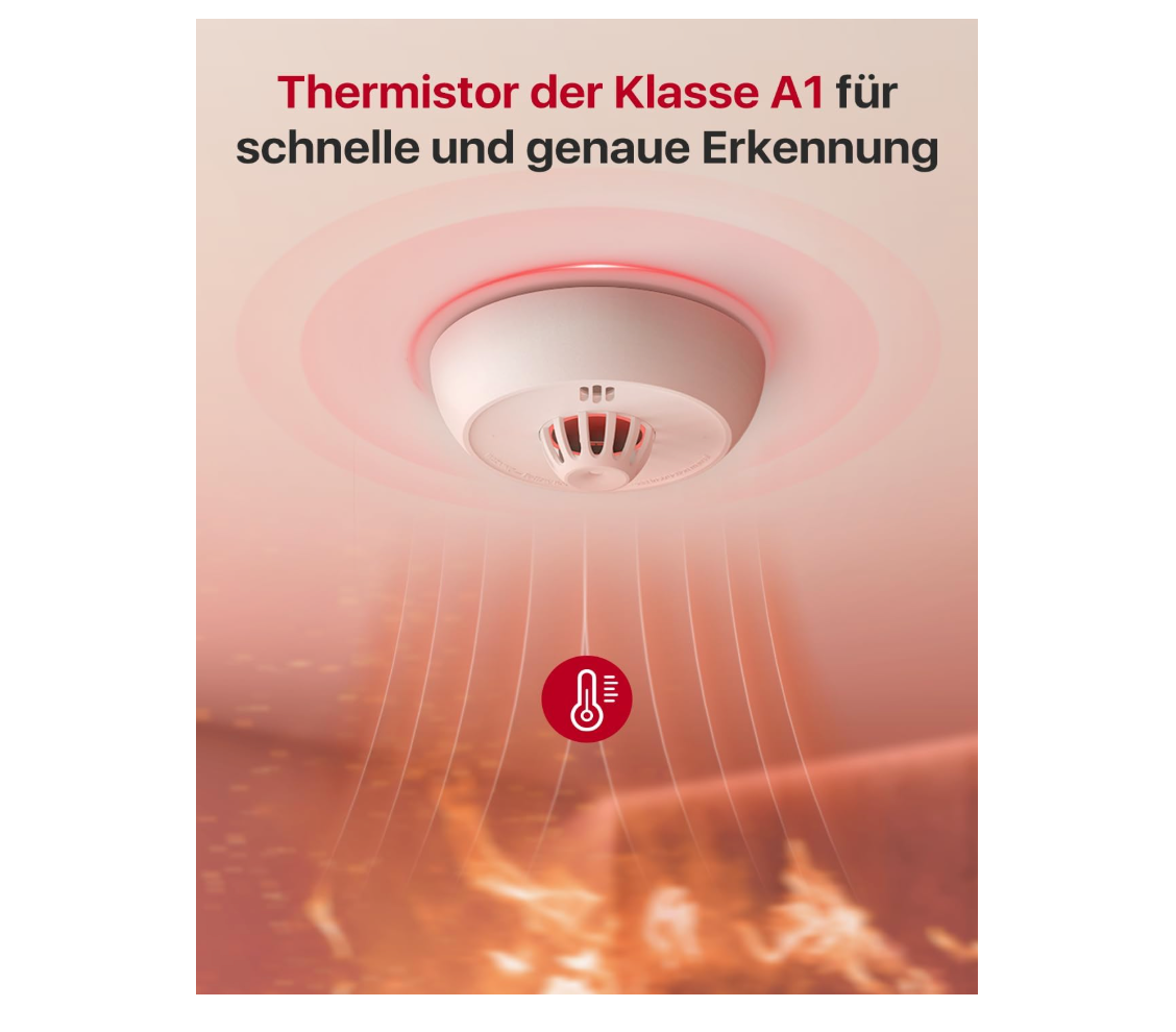 X-Sense XH02-M, Intelligenter WLAN-Hitzewarnmelder mit App-Anbindung und Funkvernetzung - GS Brandschutz