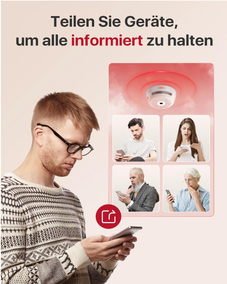 X-Sense Smart Rauchmelder Set 8 Stück XS01-M mit SBS50 Basisstation, TÜV-Zertifiziert - GS Brandschutz