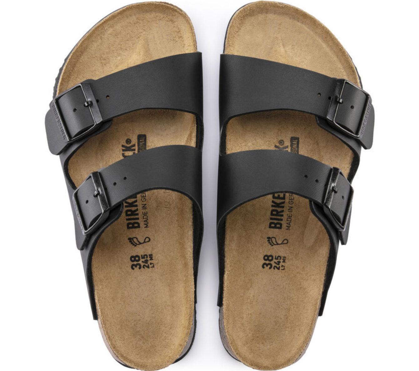 Birkenstock Sandale Arizona, Superlauf, Birko-Flor, schwarz - GS Brandschutz