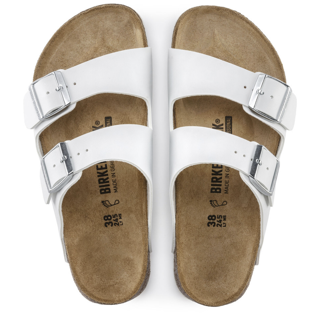 Birkenstock Sandale Arizona, Superlauf, Birko-Flor, weiß
