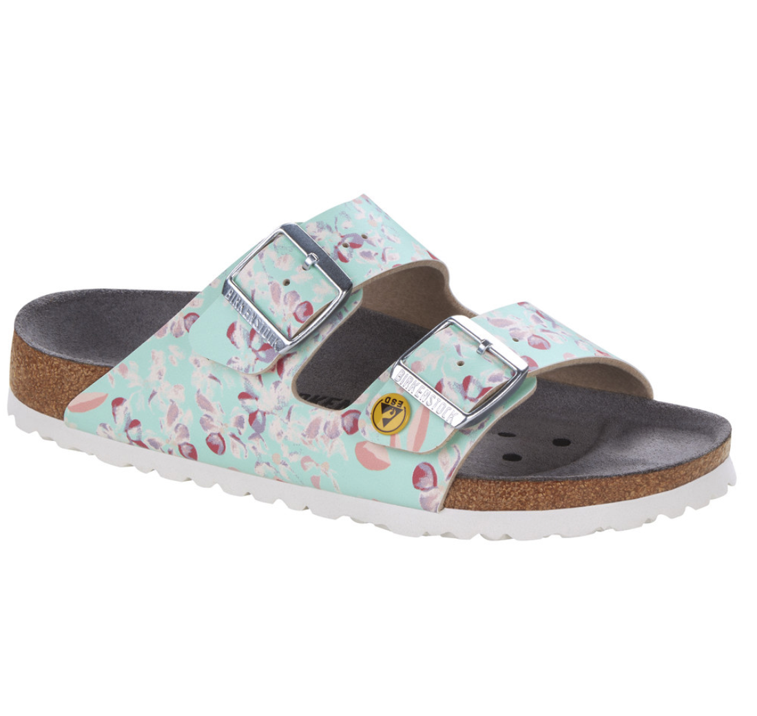 Birkenstock ESD-Sandale Arizona, Flower Field Mint