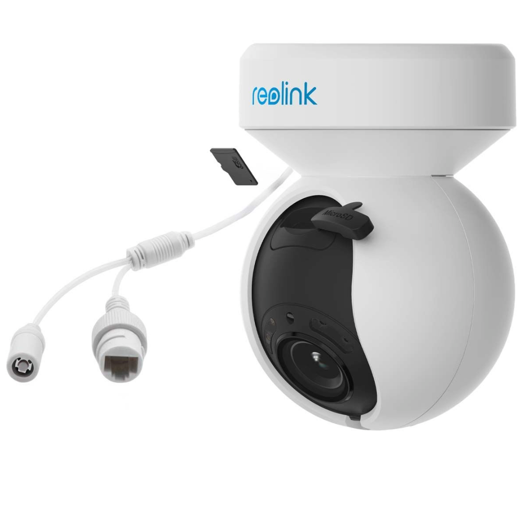 2x Reolink E Series E540 5 MP WLAN PTZ Überwachungskamera mit Personen- und Fahrzeugerkennung, integriertem Scheinwerfer und Sirene