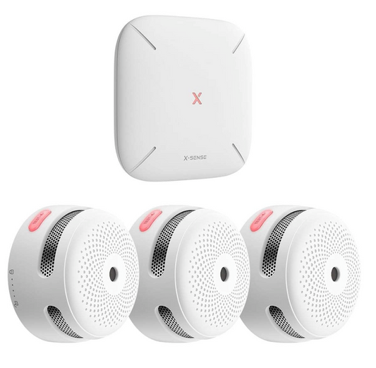 X-Sense FS31 RF-Rauchmelder-Set mit Basisstation SBS50 und 3x Smart-Rauchmelder XS01-M